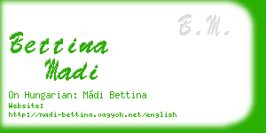 bettina madi business card